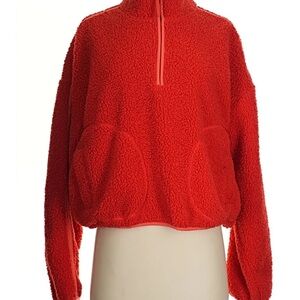 GAP Red Fleece Half-Zip S